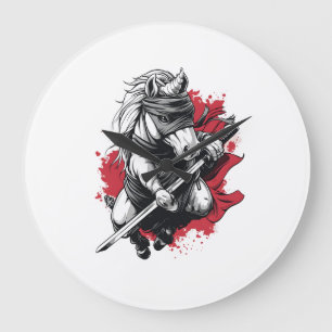 Ninja Stealth Unicorn (1) Large Clock