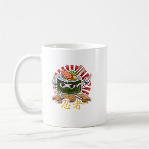 Ninja Sushi Roll Japan Japanese Food Coffee Mug