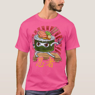 Ninja Sushi Roll Japan Japanese Food  T-Shirt