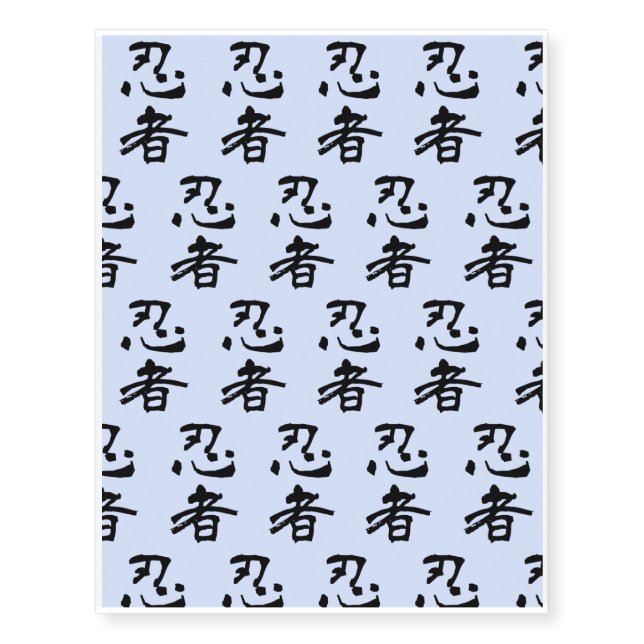 Ninja Temporary Tattoos (Front)