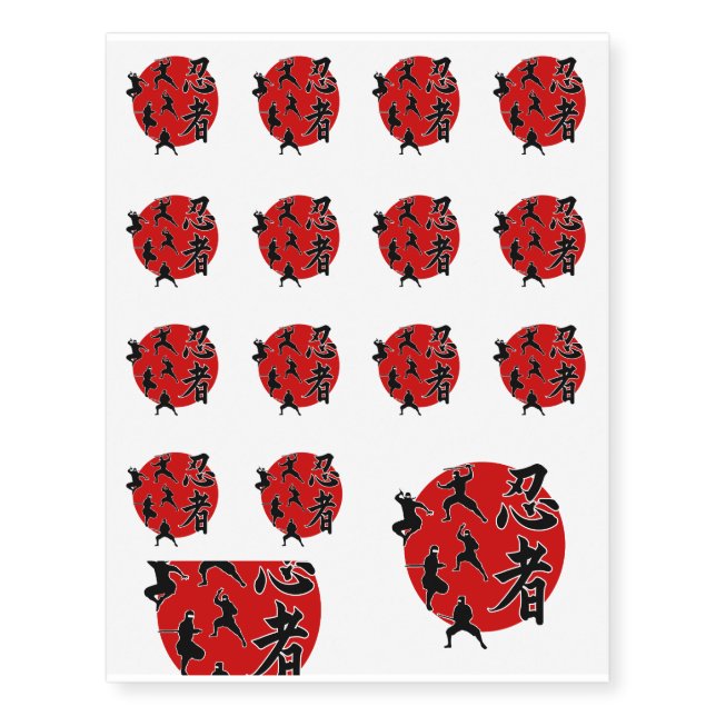 Ninja Temporary Tattoos (Front)