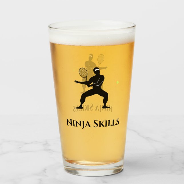 Ninja Tennis Player Skills Glass (Front Filled)