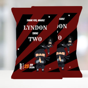 Ninja Theme Birthday Chip Bag Ninja Party Favors Flyer