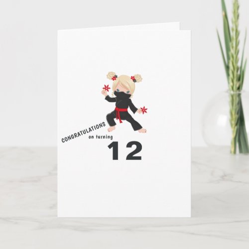 Ninja theme Birthday Greeting Card