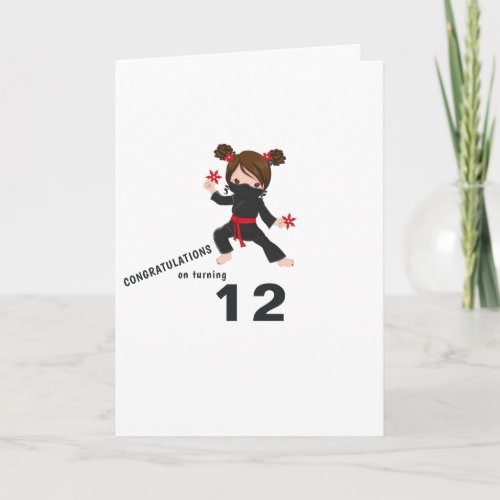Ninja theme Birthday Greeting Card