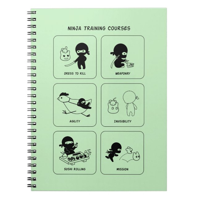 Ninja Training Courses, Custom Color Notebook (Front)