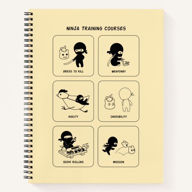 Ninja Training Courses, Custom Color Notebook (Front)