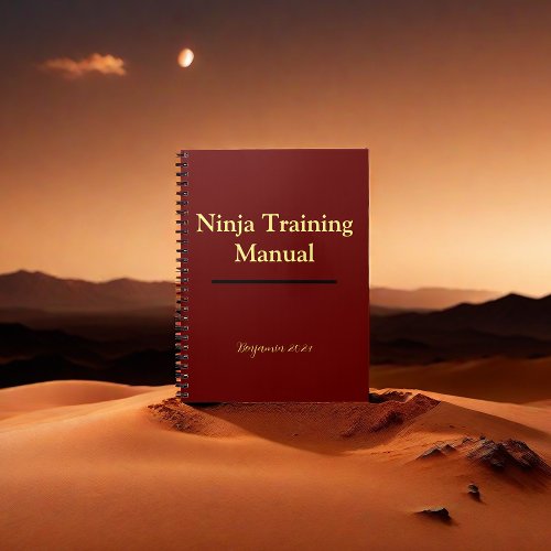 Ninja Training Manual Notebook Personalized Red