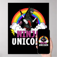 https://rlv.zcache.com/ninja_unicorn_samurai_magical_rainbow_martial_arts_poster-rbdbd4b59a5634b2b923b4f1f7a79551a_a8q0i0_200.webp