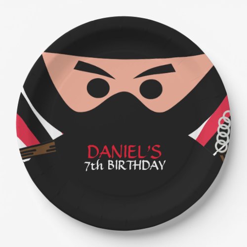 Ninja Warrior Birthday 9 Inch Paper Plate