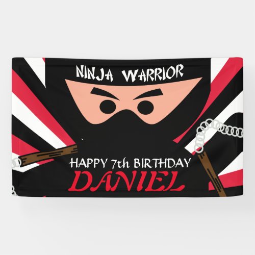 Ninja Warrior Birthday Banner