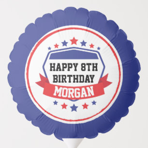 Ninja Warrior Birthday Blue Red Party Balloon