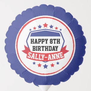 Ninja Warrior Birthday Blue Red Party Balloon