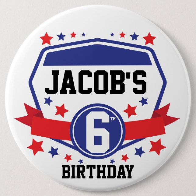 Ninja Warrior Birthday Button (Front)