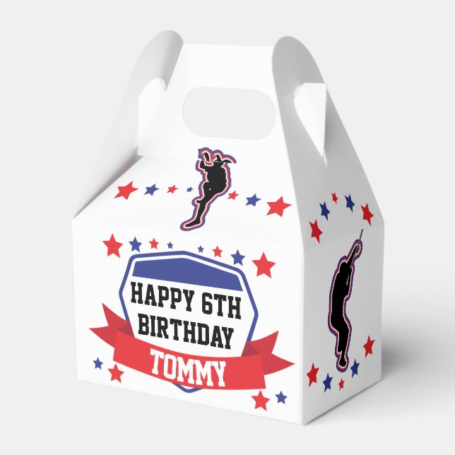 Ninja Warrior Boys Birthday Favor Boxes (Front Side)