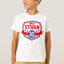 Ninja Warrior Boys Birthday Party Name & Age T-Shirt Ninja Warrior Boys Birthday Party Name & Age T-Shirt