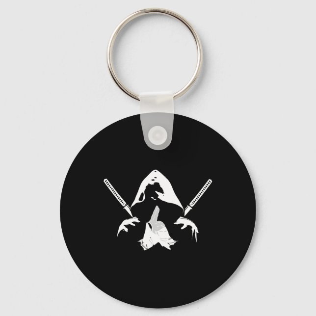 Ninja Warrior Bushido Samurai Sword Fighter Martia Keychain (Front)