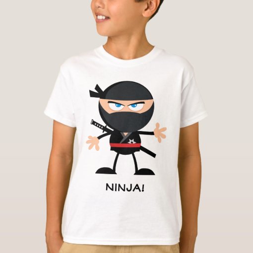 Ninja Warrior Cartoon T-Shirt | Zazzle