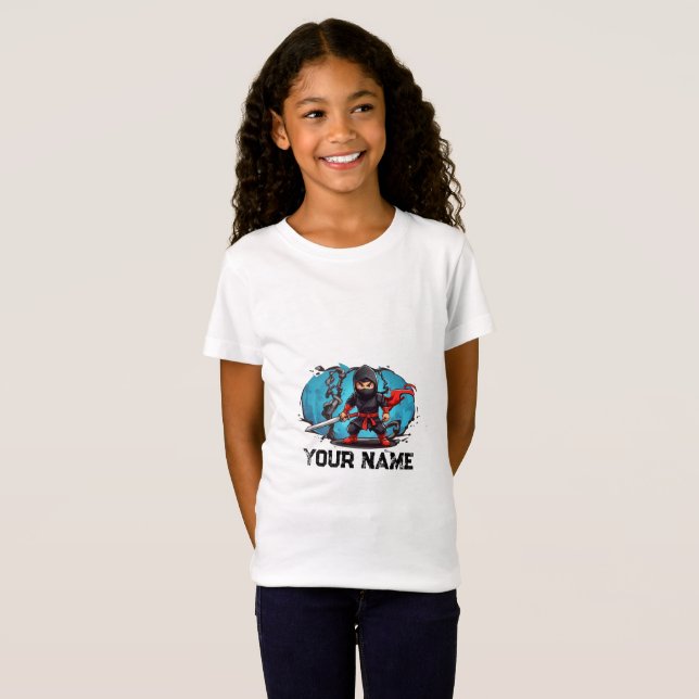 Ninja Warrior Cartoon  T-Shirt (Front Full)