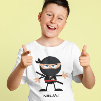 Ninja Warrior Cartoon T-shirt by designs4you at Zazzle