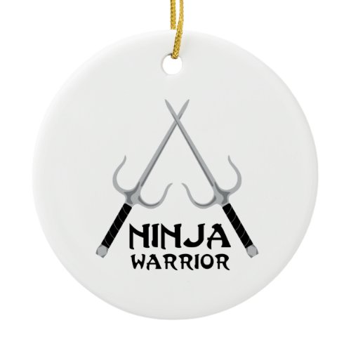 Ninja Warrior Ceramic Ornament