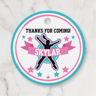 Ninja Warrior Girl 2" Circles Favor Tags