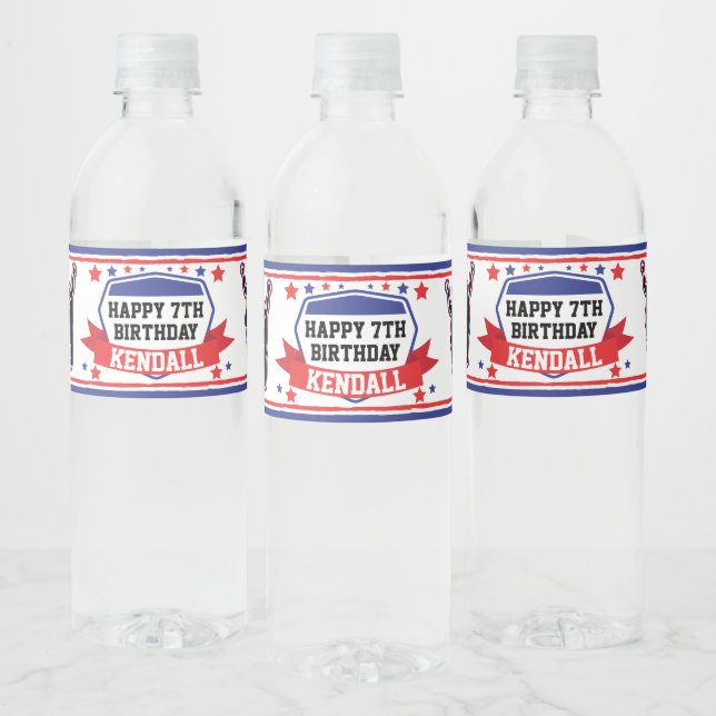 Ninja Warrior Girls Birthday Party Drink Water Bottle Label (Bottles)