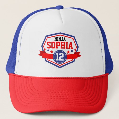 Ninja Warrior Girls Birthday Party Name  Age Trucker Hat