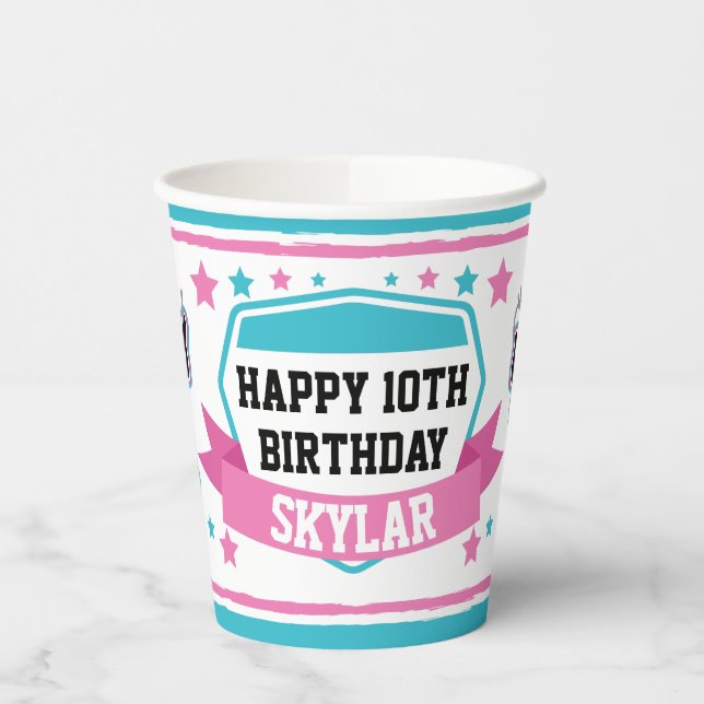 Ninja Warrior Girls Birthday Party Paper Cups (Left)
