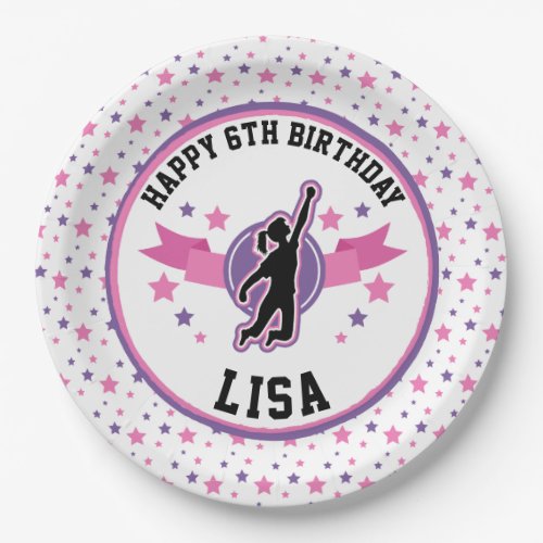 Ninja Warrior Girls Pink and Purple Birthday Party Paper Plates