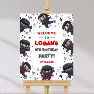 Ninja Warrior Karate Birthday Welcome Sign