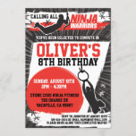 Ninja Warrior Karate Kid Birthday Party Invitation
