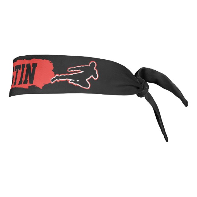 Ninja Warrior Karate Martial Arts Name Tie Headband (Rotate 90)