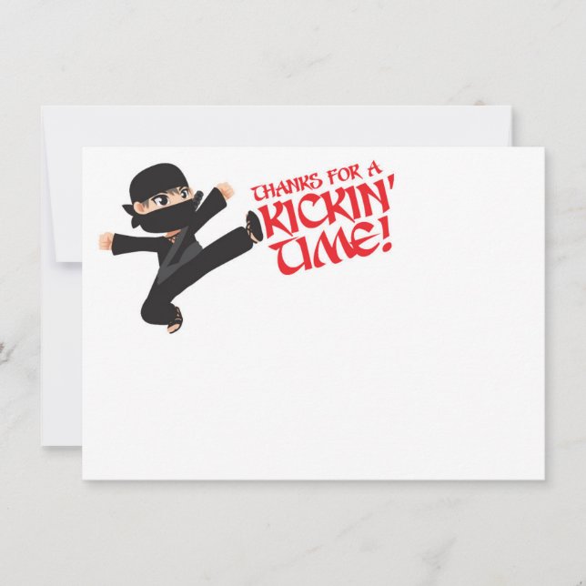 Ninja Warrior Karate Thank You Cards (Front)