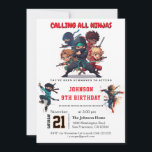 Ninja Warrior Kids Birthday Party Invitation<br><div class="desc">Step into the spirit of honor and tradition with this bold Samurai Invitation. Featuring elegant Japanese-inspired design elements,  it’s perfect for birthdays,  themed parties,  cultural events,  or martial arts celebrations. A unique way to invite your guests to an unforgettable gathering full of strength,  style,  and history.</div>