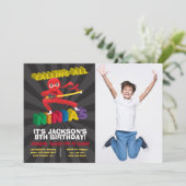 Ninja Warrior Photo Birthday Party Invitation (Standing Front)