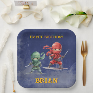 Ninja Warrior Secret Mission Birthday Paper Plates