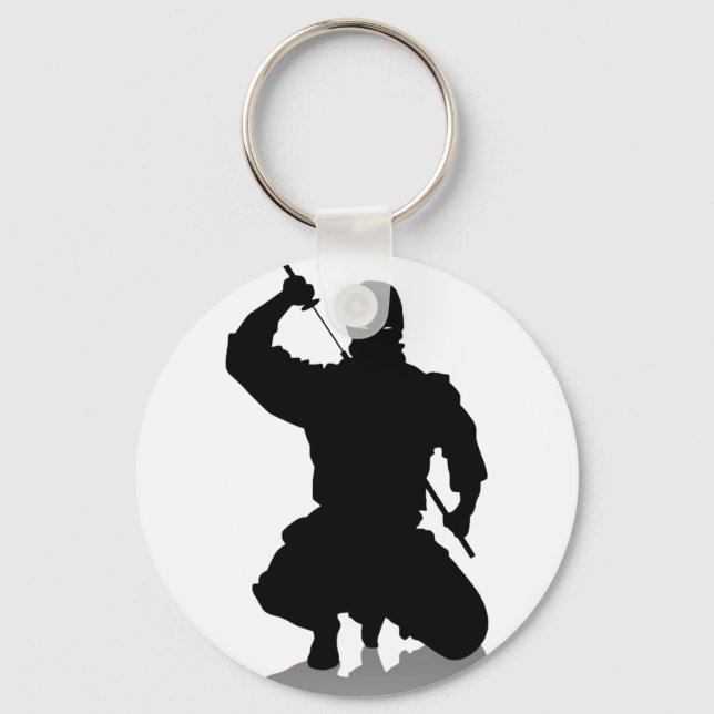 Ninja with Sword Keychain (Front)