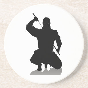 Ninja with Sword Sandstone Coaster