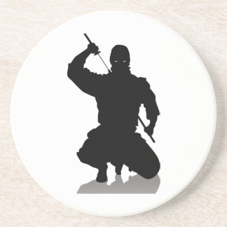 Ninja with Sword Sandstone Coaster