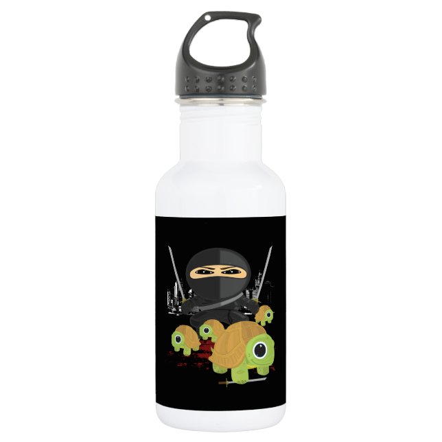 Ninja with Turtles Water Bottle (Front)