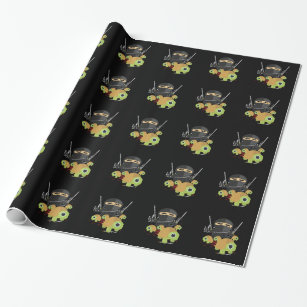 Ninja with Turtles Wrapping Paper