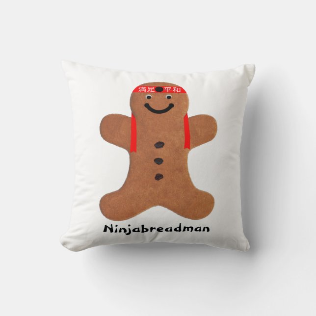 Ninjabreadman biscuit (cookie) cushion (Front)
