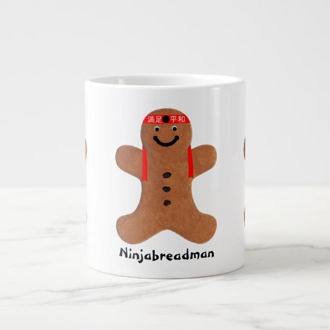 Ninjabreadman biscuit (cookie) giant coffee mug (Front)