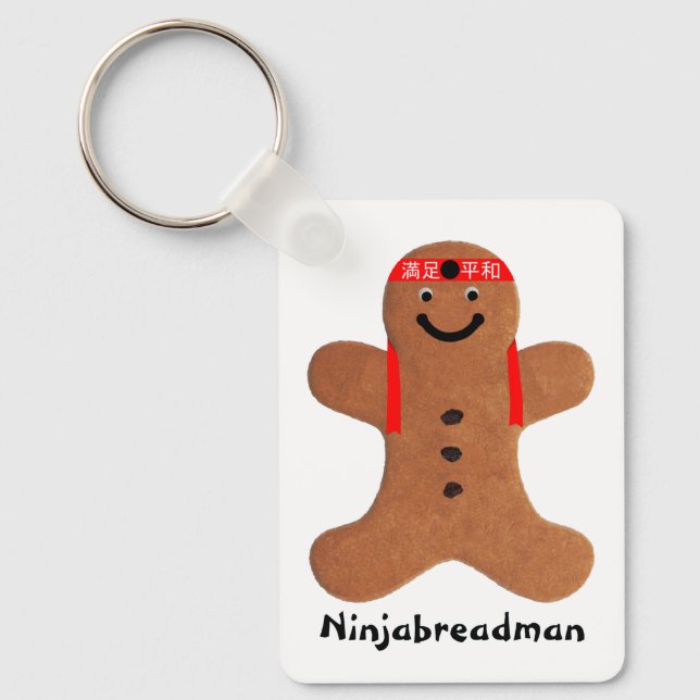 Ninjabreadman biscuit (cookie) keychain (Front)