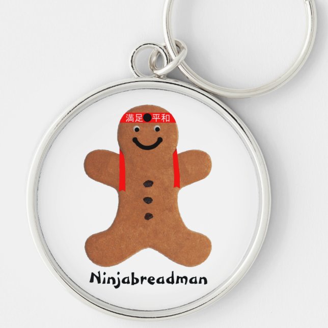 Ninjabreadman biscuit (cookie) keychain (Front)