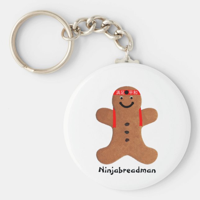 Ninjabreadman biscuit (cookie) keychain (Front)