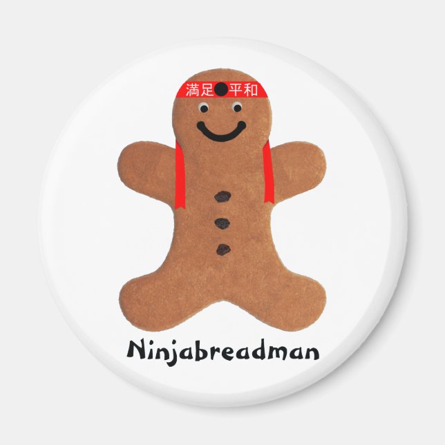 Ninjabreadman biscuit (cookie) magnet (Front)
