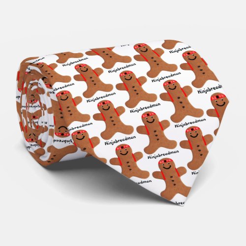 Ninjabreadman biscuit cookie neck tie