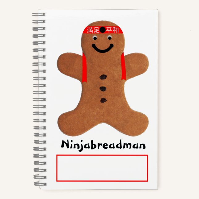 Ninjabreadman biscuit (cookie) notebook (Front)